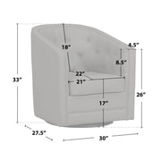 Caddo Swivel Chair [Leathaire] | Titan Chair