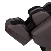 Enclosed footrest module featuring motorized automatic extension and foot rollers.